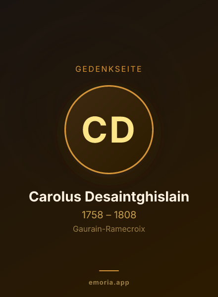 Gedenkportrait von Carolus Desaintghislain