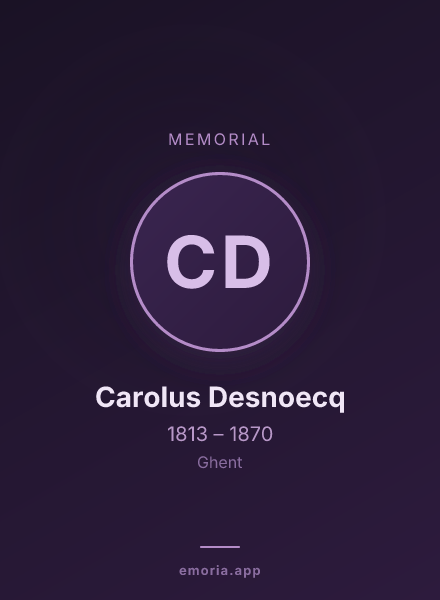 Memorial portrait of Carolus Desnoecq