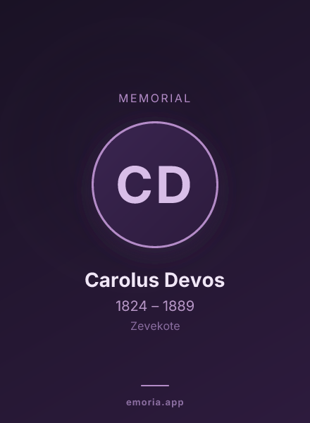Memorial portrait of Carolus Devos