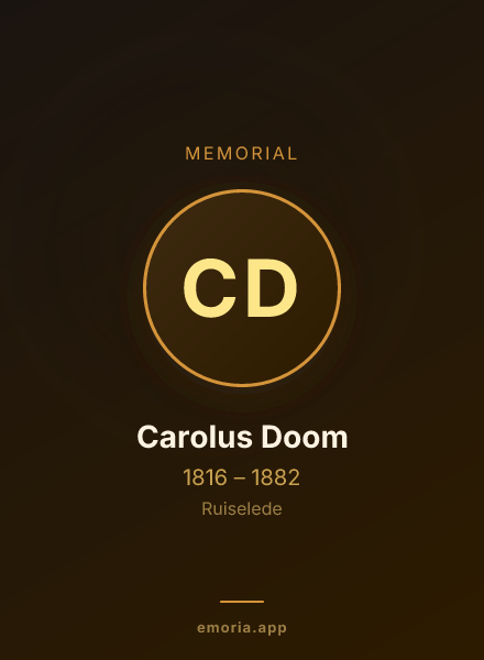 Memorial portrait of Carolus Doom