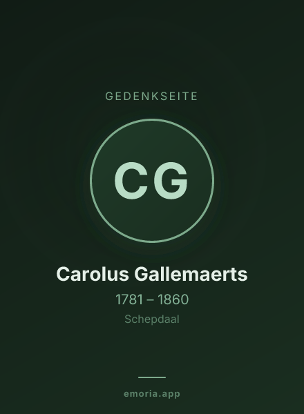 Gedenkportrait von Carolus Gallemaerts