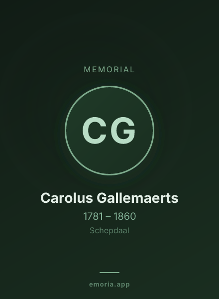 Memorial portrait of Carolus Gallemaerts