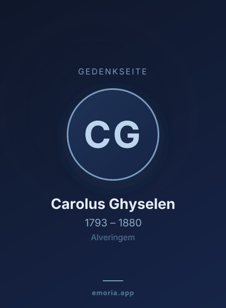 Gedenkportrait von Carolus Ghyselen