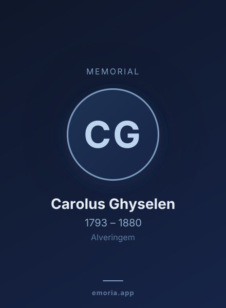 Memorial portrait of Carolus Ghyselen