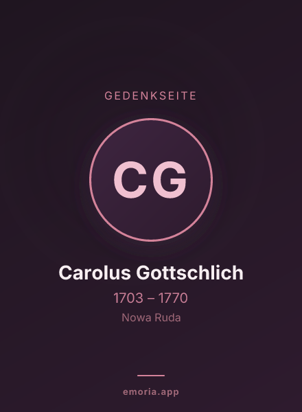 Gedenkportrait von Carolus Gottschlich