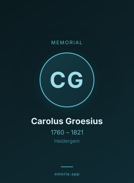 Memorial portrait of Carolus Groesius