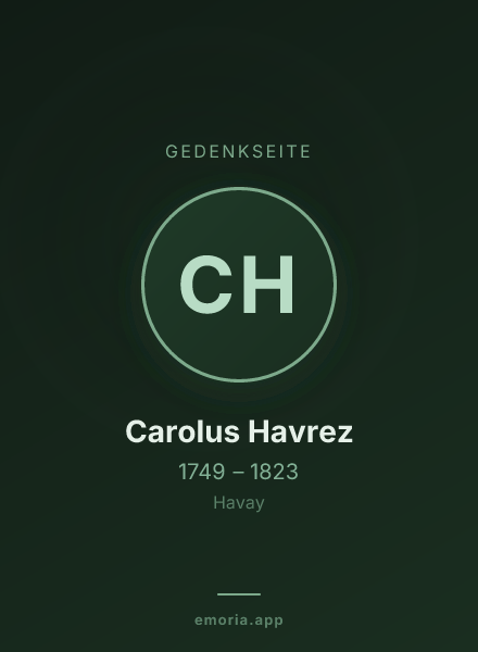 Gedenkportrait von Carolus Havrez