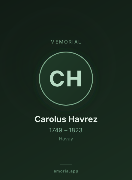 Memorial portrait of Carolus Havrez