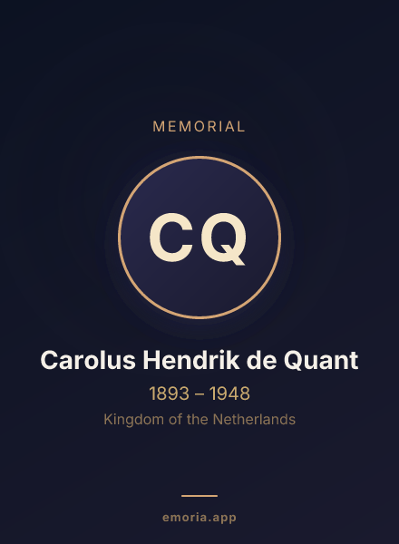 Memorial portrait of Carolus Hendrik de Quant