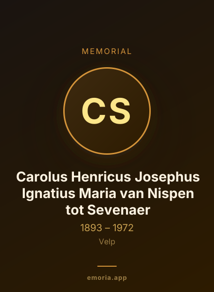 Memorial portrait of Carolus Henricus Josephus Ignatius Maria van Nispen tot Sevenaer