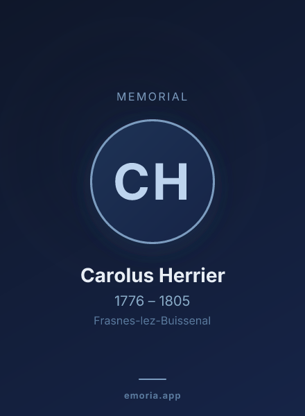 Memorial portrait of Carolus Herrier