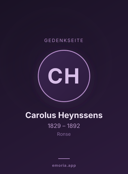 Gedenkportrait von Carolus Heynssens