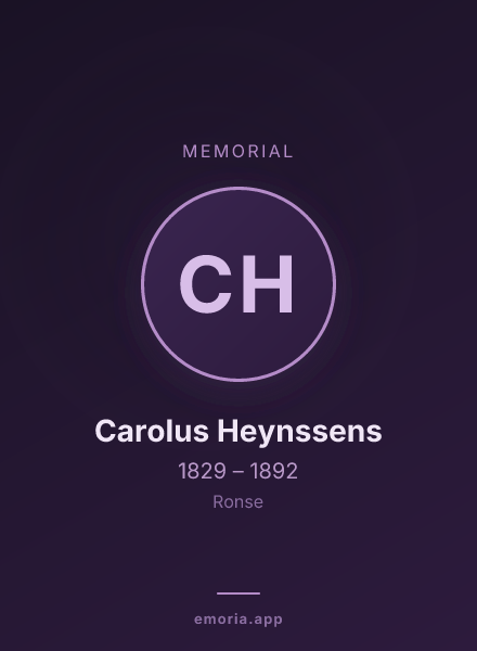 Memorial portrait of Carolus Heynssens