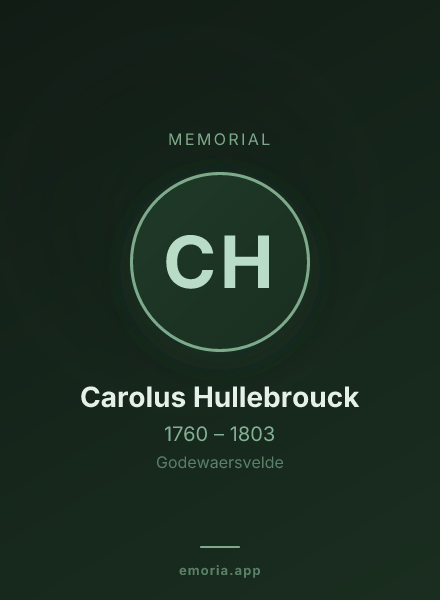 Memorial portrait of Carolus Hullebrouck