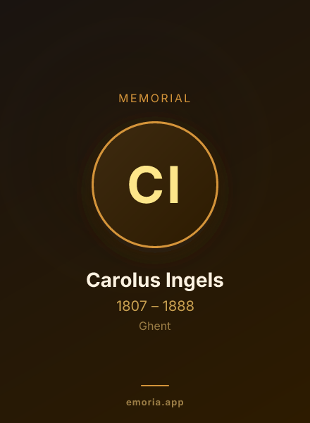 Memorial portrait of Carolus Ingels