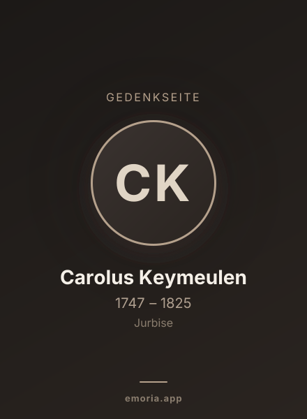 Gedenkportrait von Carolus Keymeulen