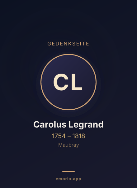 Gedenkportrait von Carolus Legrand