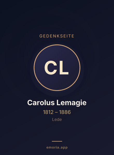 Gedenkportrait von Carolus Lemagie
