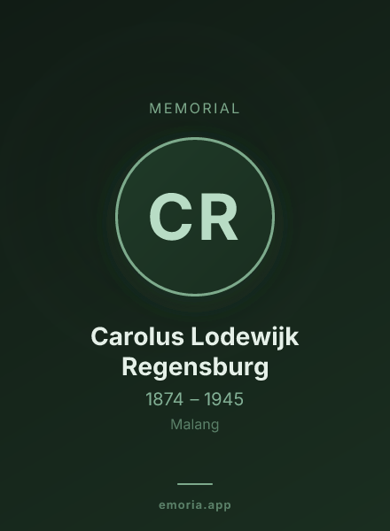 Memorial portrait of Carolus Lodewijk Regensburg