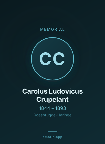 Memorial portrait of Carolus Ludovicus Crupelant