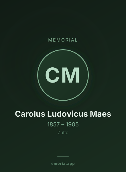 Memorial portrait of Carolus Ludovicus Maes