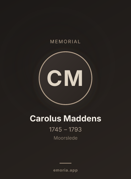 Memorial portrait of Carolus Maddens