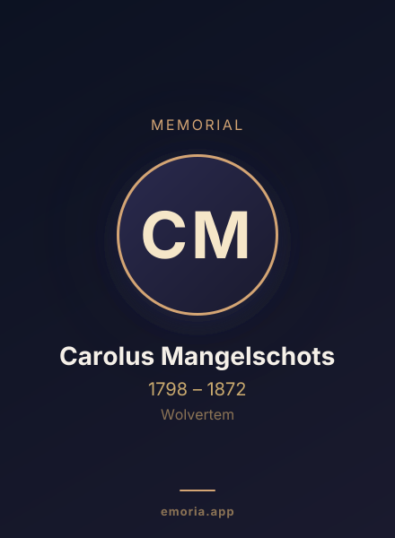 Memorial portrait of Carolus Mangelschots