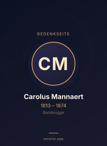 Gedenkportrait von Carolus Mannaert