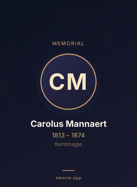 Memorial portrait of Carolus Mannaert