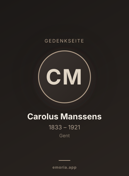 Gedenkportrait von Carolus Manssens
