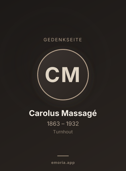 Gedenkportrait von Carolus Massagé