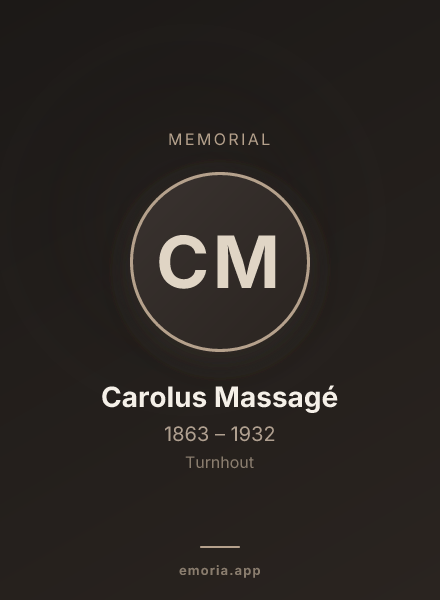 Memorial portrait of Carolus Massagé