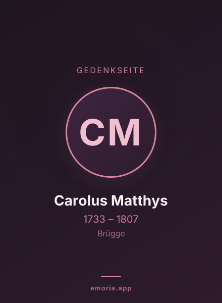 Gedenkportrait von Carolus Matthys