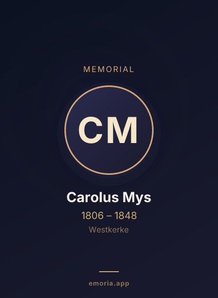 Memorial portrait of Carolus Mys