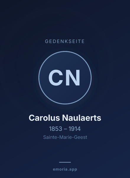 Gedenkportrait von Carolus Naulaerts