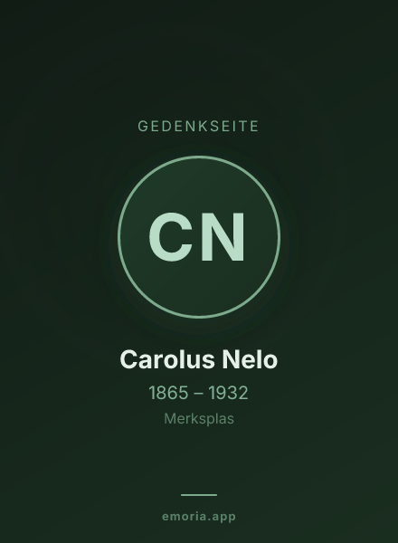 Gedenkportrait von Carolus Nelo