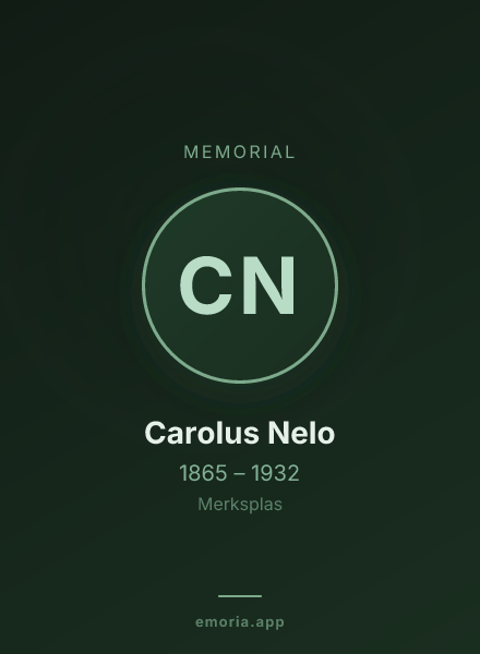 Memorial portrait of Carolus Nelo