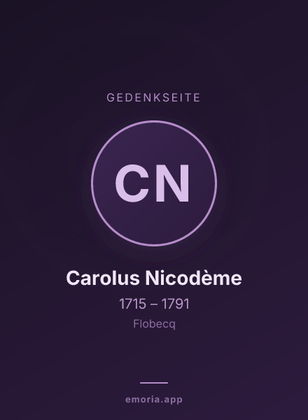 Gedenkportrait von Carolus Nicodème