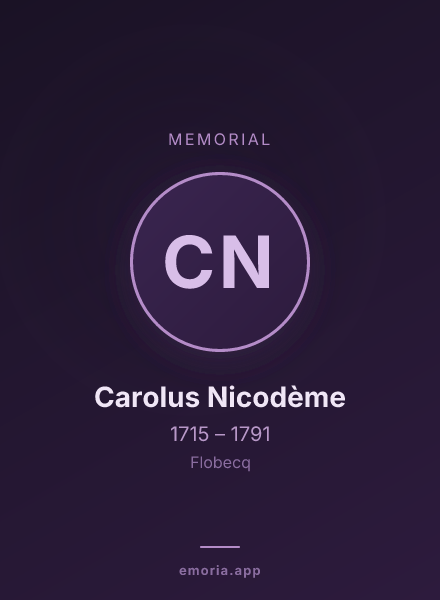 Memorial portrait of Carolus Nicodème