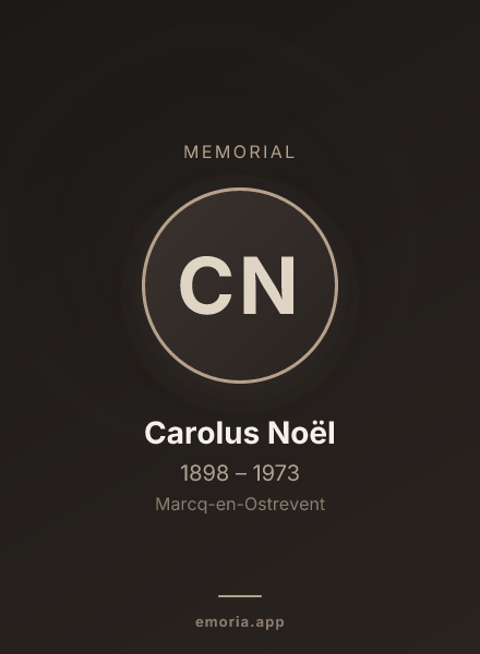 Memorial portrait of Carolus Noël