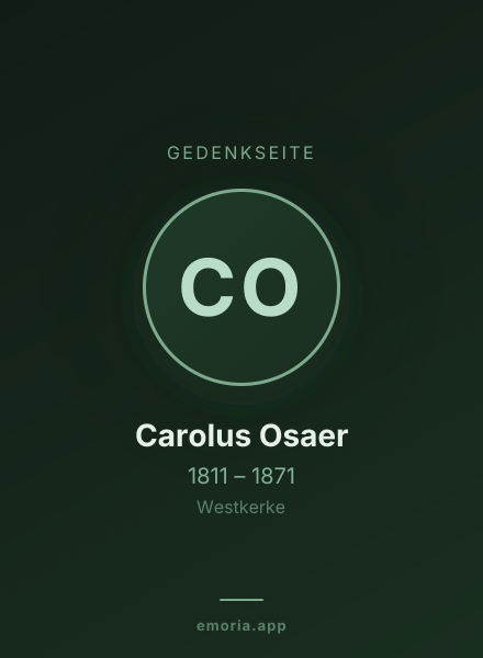 Gedenkportrait von Carolus Osaer