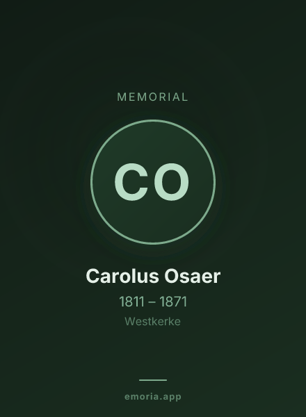 Memorial portrait of Carolus Osaer