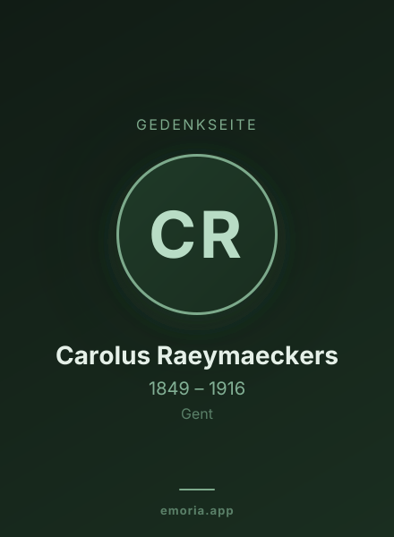 Gedenkportrait von Carolus Raeymaeckers