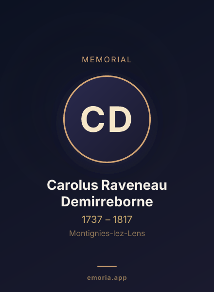 Memorial portrait of Carolus Raveneau Demirreborne