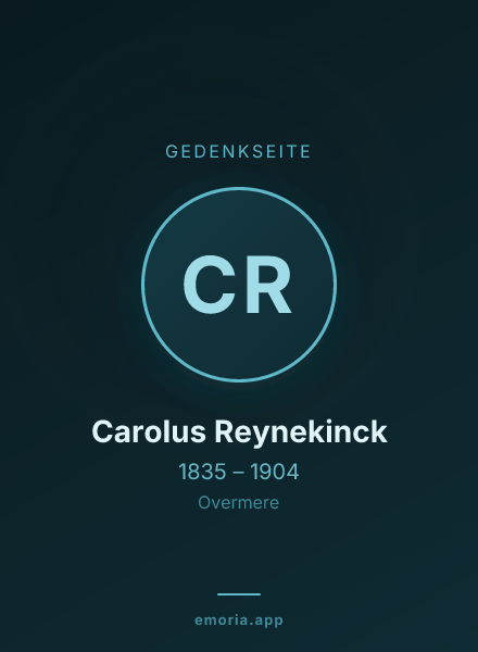 Gedenkportrait von Carolus Reynekinck