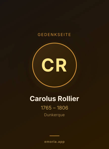 Gedenkportrait von Carolus Rollier