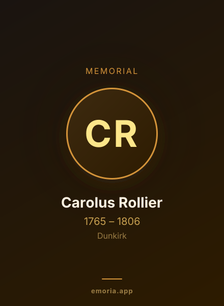 Memorial portrait of Carolus Rollier