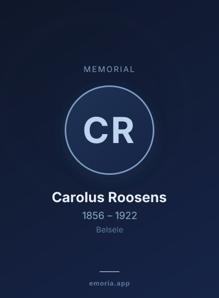 Memorial portrait of Carolus Roosens