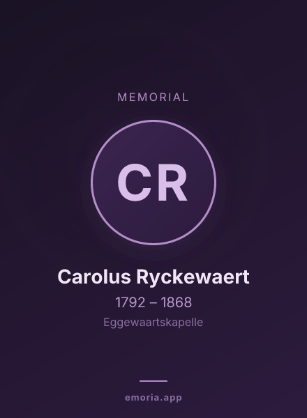 Memorial portrait of Carolus Ryckewaert