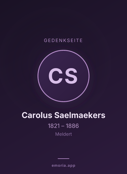 Gedenkportrait von Carolus Saelmaekers